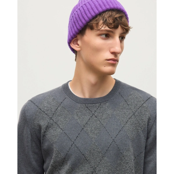 Johnstons of Elgin Argyll Grey Cashmere Jumper