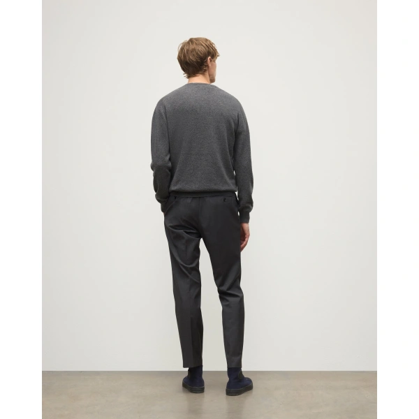 Johnstons of Elgin Argyll Mid Grey Cashmere Jumper