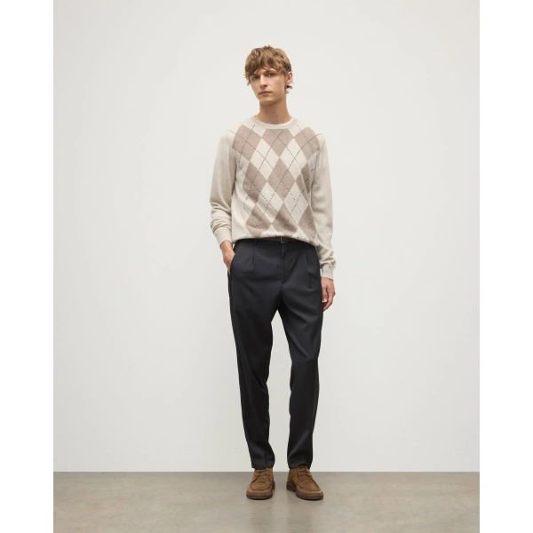 Johnstons of Elgin Argyll Natural Cashmere Jumper