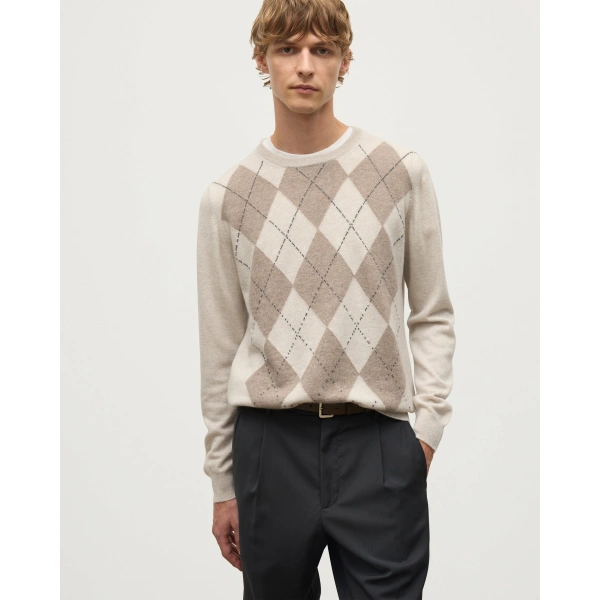Johnstons of Elgin Argyll Natural Cashmere Jumper