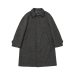 Johnstons of Elgin Balmacaan Indigo & Lichen Glen Urquhart Check Coat | Men Coats | Coveti