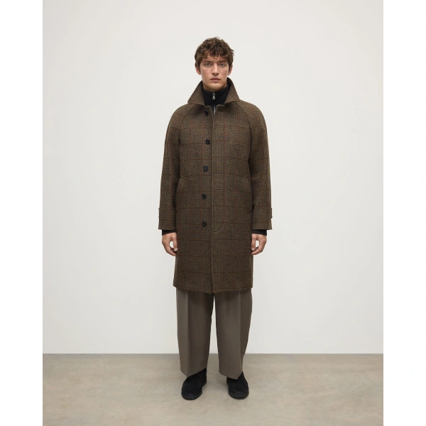 Johnstons of Elgin Balmacaan Moorland Glen Urquhart Check Coat