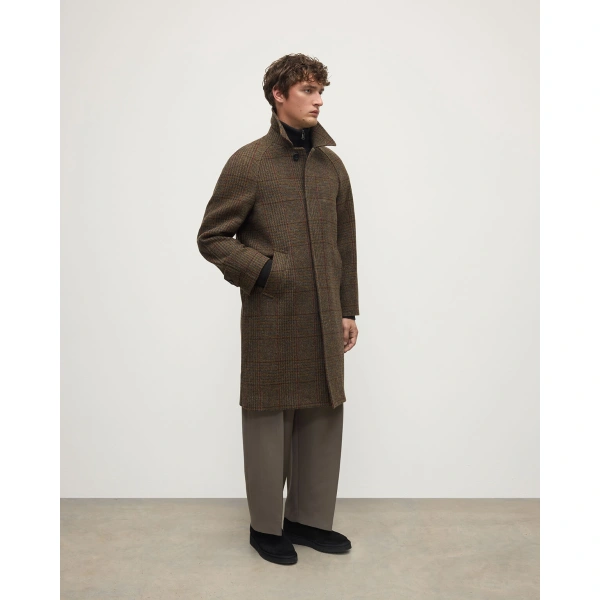 Johnstons of Elgin Balmacaan Moorland Glen Urquhart Check Coat