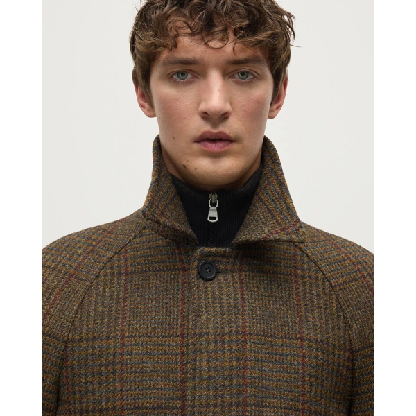 Johnstons of Elgin Balmacaan Moorland Glen Urquhart Check Coat