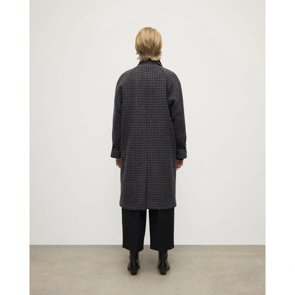 Johnstons of Elgin Balmacaan Shale Houndstooth Coat