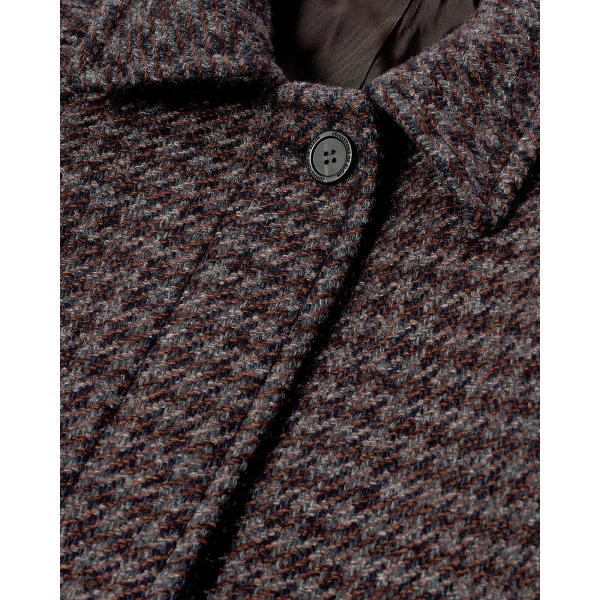 Johnstons of Elgin Balmacaan Shale Houndstooth Coat