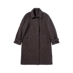Johnstons of Elgin Balmacaan Shale Houndstooth Coat | Wool Coat | Coveti