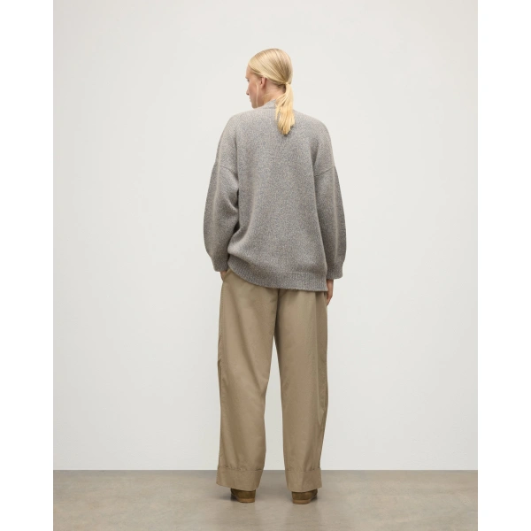 Johnstons of Elgin Bay Blue Marl Cashmere & Cotton Cardigan