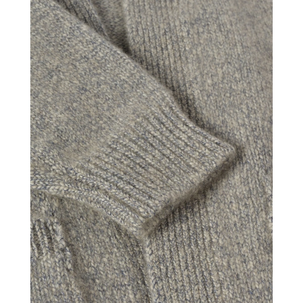 Johnstons of Elgin Bay Blue Marl Cashmere & Cotton Cardigan