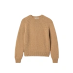 Johnstons of Elgin Bay Camel Marl Cashmere & Cotton Jumper | Sweaters | Coveti