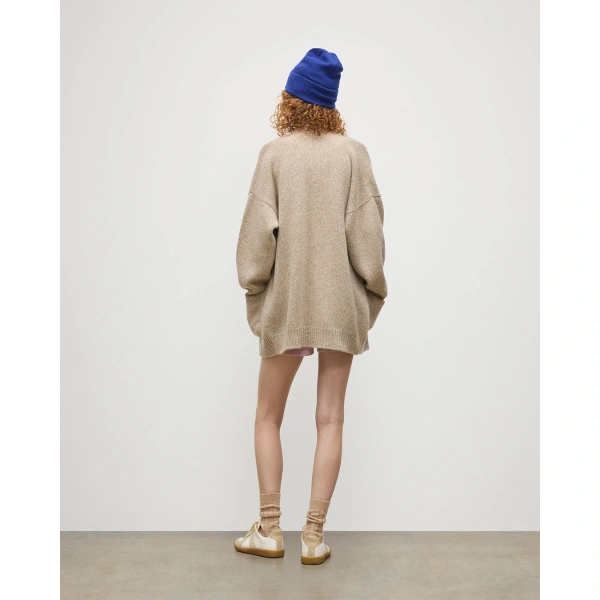 Johnstons of Elgin Bay Natural Marl Cashmere & Cotton Cardigan