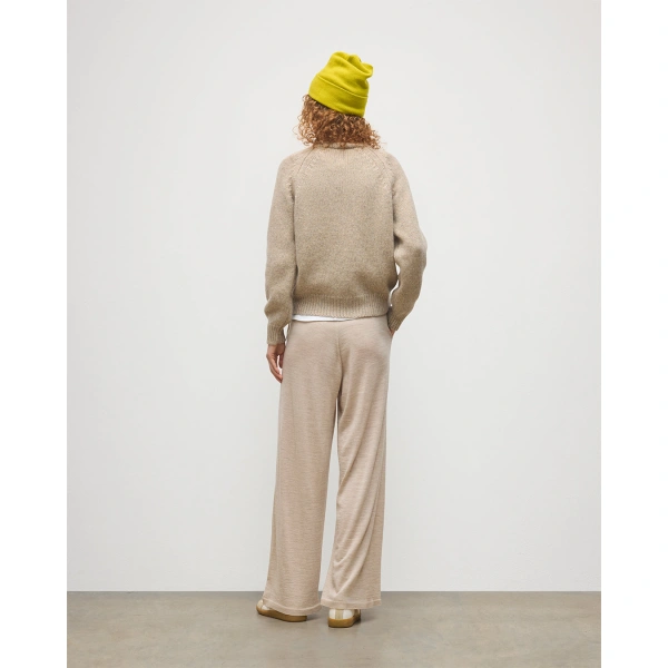 Johnstons of Elgin Bay Natural Marl Cashmere & Cotton Jumper