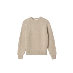 Johnstons of Elgin Bay Natural Marl Cashmere & Cotton Jumper | Sweaters | Coveti