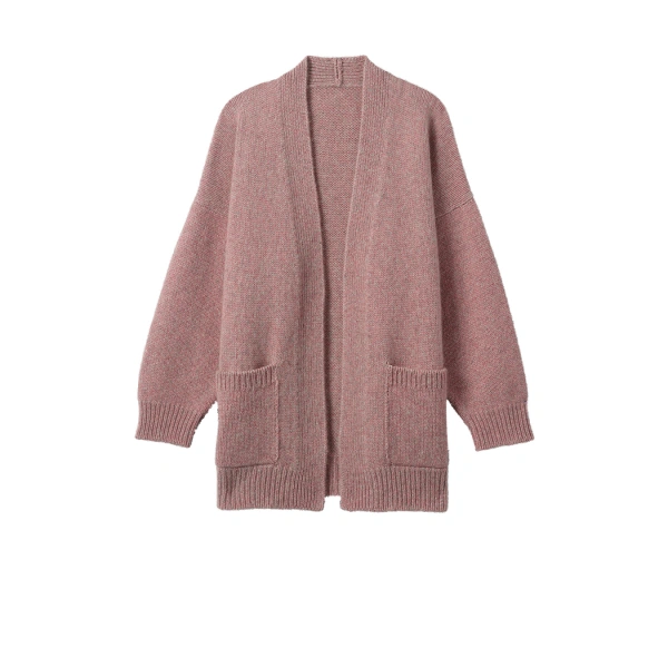 Bay Pink Marl Cashmere & Cotton Cardigan