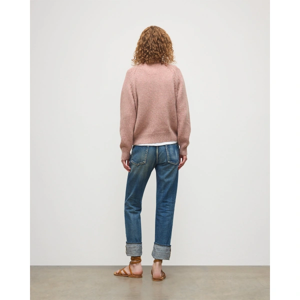 Johnstons of Elgin Bay Pink Marl Cashmere & Cotton Jumper