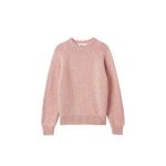 Johnstons of Elgin Bay Pink Marl Cashmere & Cotton Jumper | Sweaters | Coveti