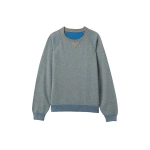 Johnstons of Elgin Beach Blue Cashmere Sweatshirt | Men Knitwear | Coveti