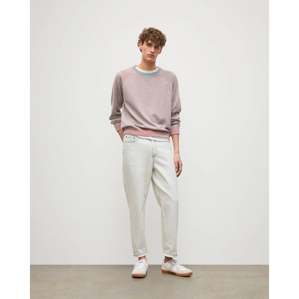 Johnstons of Elgin Beach Orange Cashmere Sweatshirt