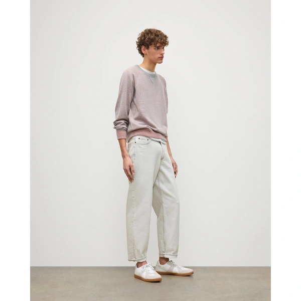 Johnstons of Elgin Beach Orange Cashmere Sweatshirt