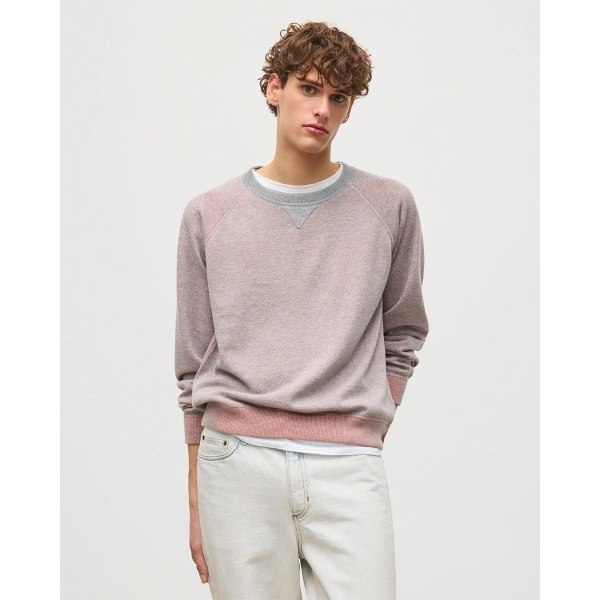 Johnstons of Elgin Beach Orange Cashmere Sweatshirt