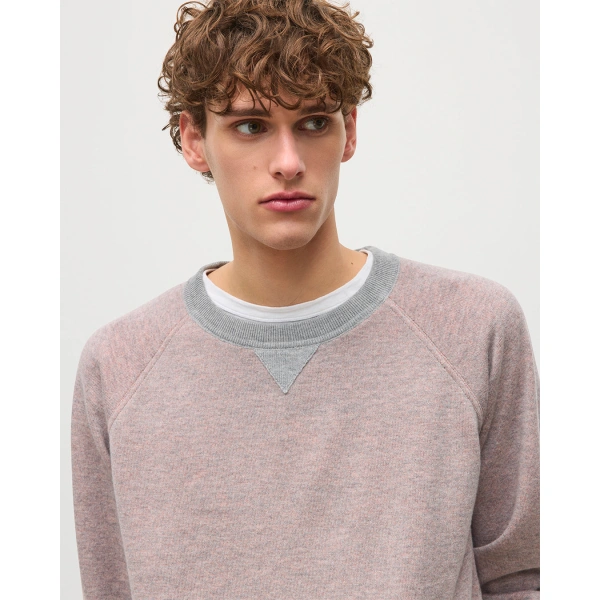 Johnstons of Elgin Beach Orange Cashmere Sweatshirt