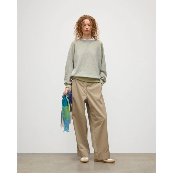 Johnstons of Elgin Beach Yellow Cashmere Sweatshirt