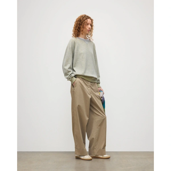 Johnstons of Elgin Beach Yellow Cashmere Sweatshirt