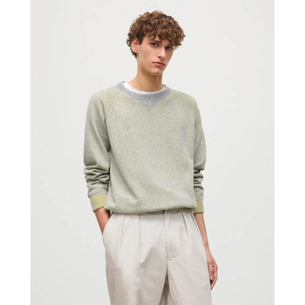 Johnstons of Elgin Beach Yellow Cashmere Sweatshirt