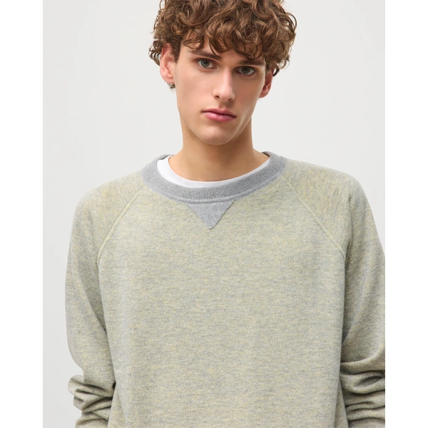 Johnstons of Elgin Beach Yellow Cashmere Sweatshirt