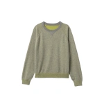Johnstons of Elgin Beach Yellow Cashmere Sweatshirt | Men Knitwear | Coveti