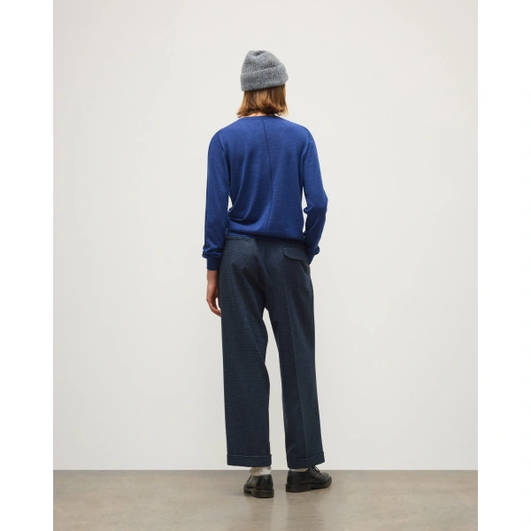 Johnstons of Elgin Beatrice Blue Superfine Cashmere Jumper