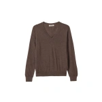 Johnstons of Elgin Beatrice Brown Superfine Cashmere Jumper | Sweaters | Coveti