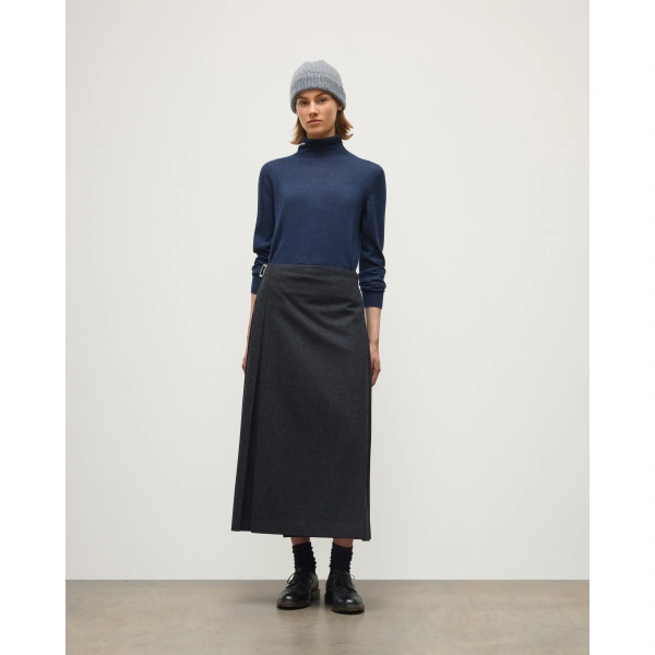 Johnstons of Elgin Beatrice Funnel Navy Superfine Cashmere Jumper