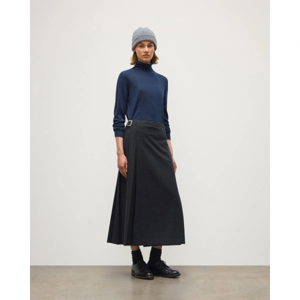 Johnstons of Elgin Beatrice Funnel Navy Superfine Cashmere Jumper