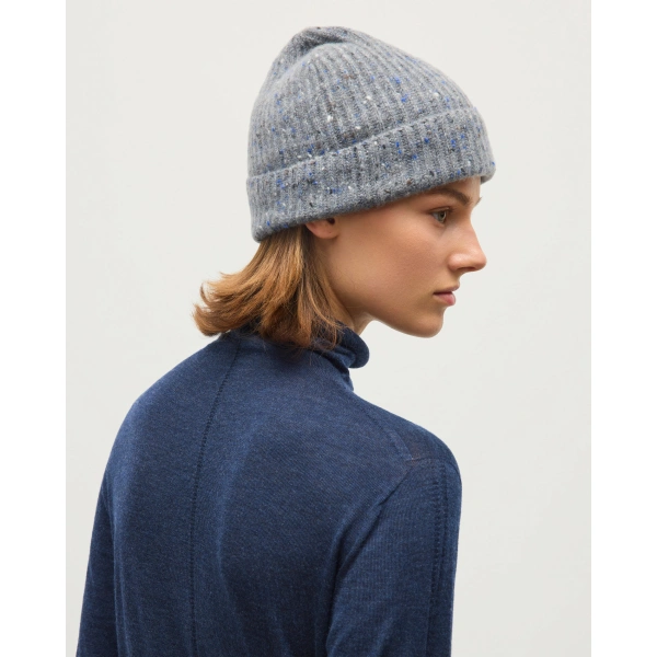 Johnstons of Elgin Beatrice Funnel Navy Superfine Cashmere Jumper