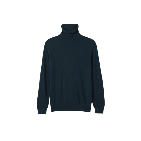 Johnstons of Elgin Beatrice Funnel Neck Green Superfine Cashmere Jumper | Sweaters | Coveti