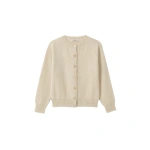 Johnstons of Elgin Blyth Natural Lambswool Cardigan | Cardigan | Coveti