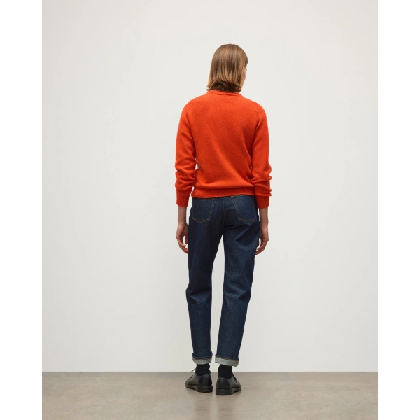 Johnstons of Elgin Blyth Red Lambswool Jumper