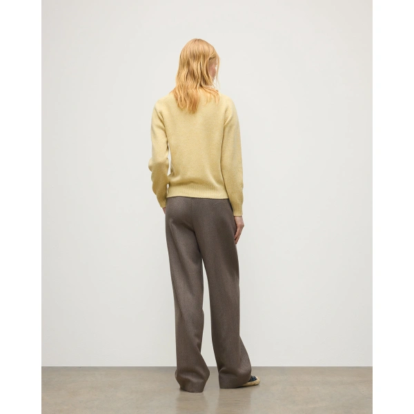 Johnstons of Elgin Blyth Yellow Lambswool Jumper