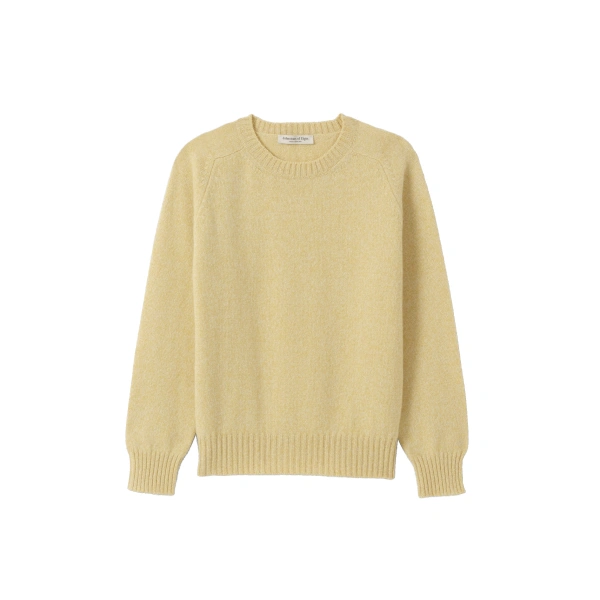 Johnstons of Elgin Blyth Yellow Lambswool Jumper | Sweaters | Coveti