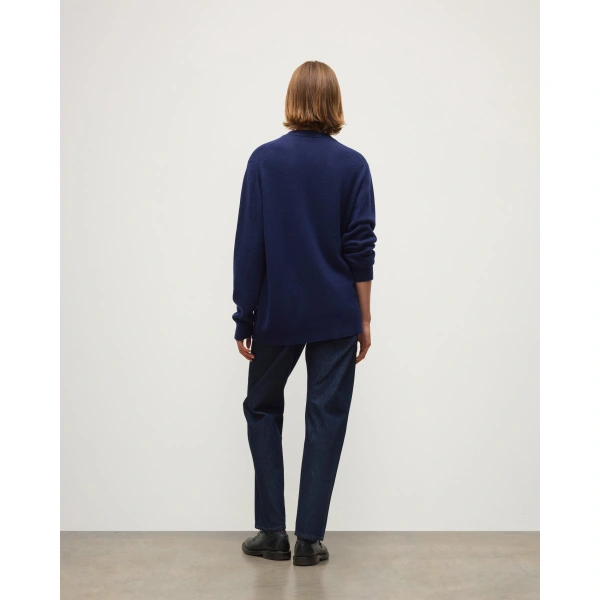 Johnstons of Elgin Boyce Blue Brushed Cashmere-Silk Cardigan