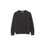 Johnstons of Elgin Boyce Grey Brushed Cashmere-Silk Jumper | Sweaters | Coveti