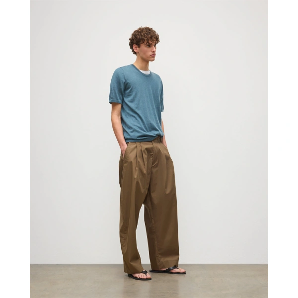 Johnstons of Elgin Boyd Blue Superfine Cashmere T-Shirt
