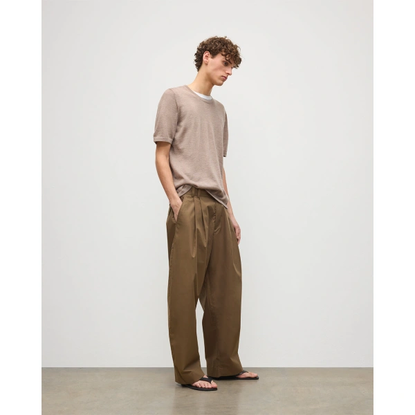 Johnstons of Elgin Boyd Light Brown Superfine Cashmere T-Shirt