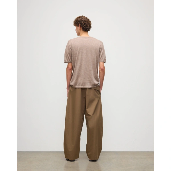Johnstons of Elgin Boyd Light Brown Superfine Cashmere T-Shirt