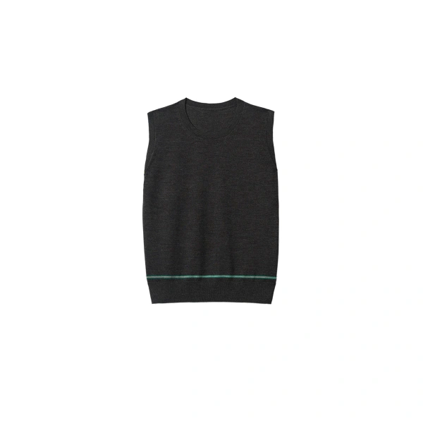 Johnstons of Elgin Brae Dark Grey Merino Sleeveless Tank | Sleeveless | Coveti