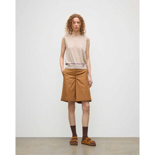 Johnstons of Elgin Brae Natural Merino Sleeveless Tank