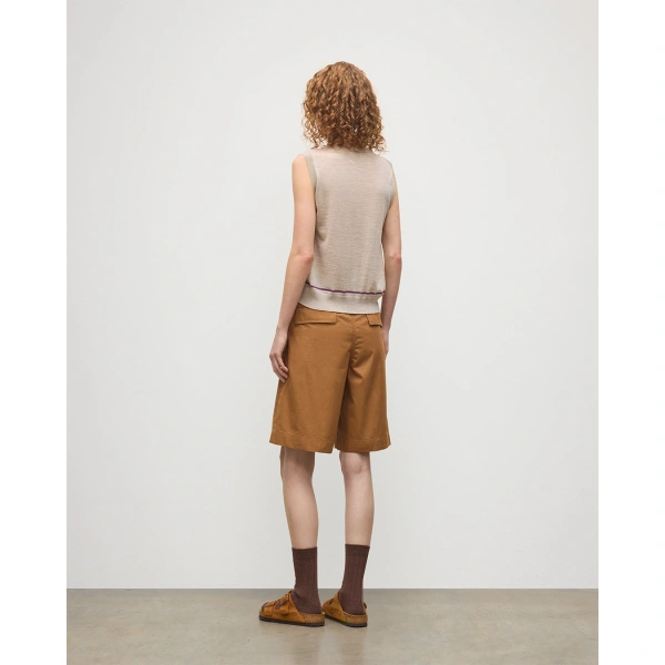 Johnstons of Elgin Brae Natural Merino Sleeveless Tank
