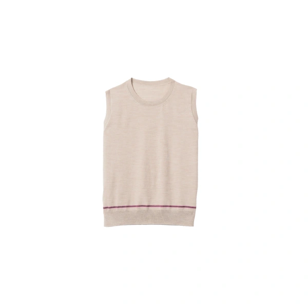 Johnstons of Elgin Brae Natural Merino Sleeveless Tank | Sleeveless | Coveti