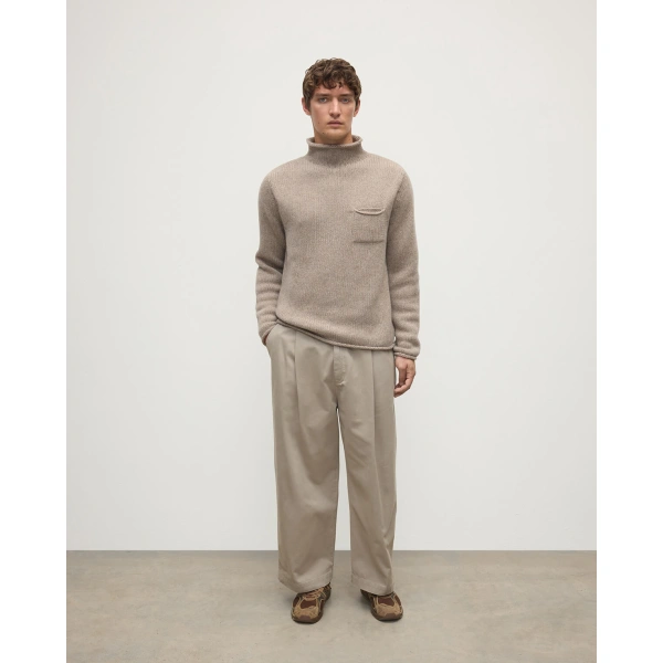Johnstons of Elgin Brown Cashmere Turtleneck Jumper